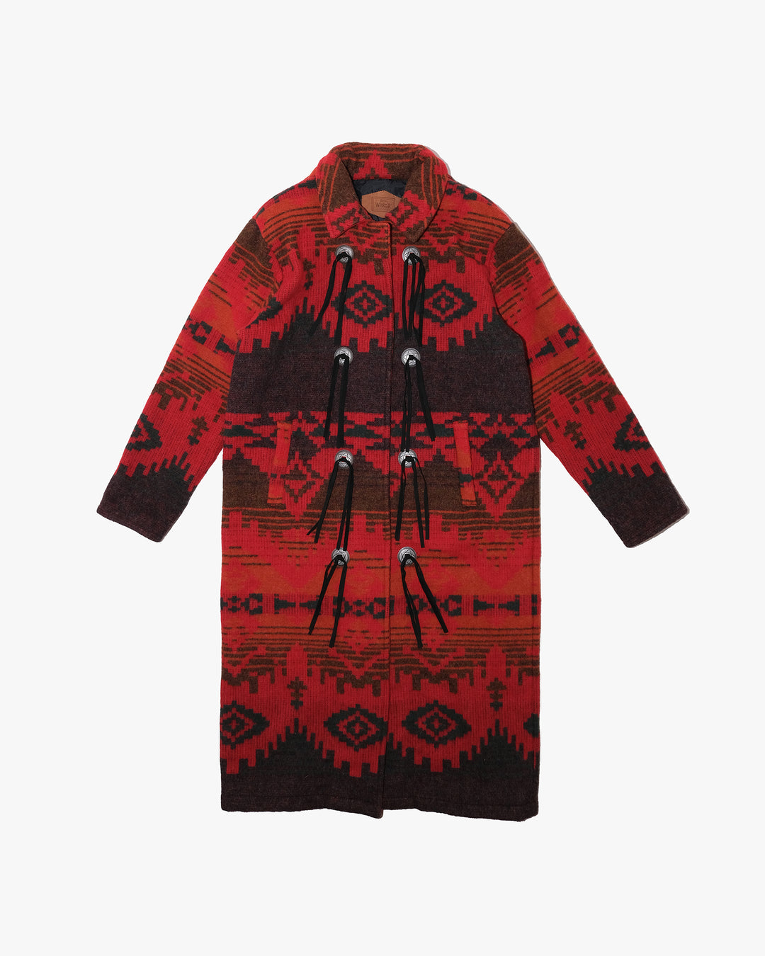 Japanese Repro Hooded Coat, L, Woolrich, Red Native Pattern