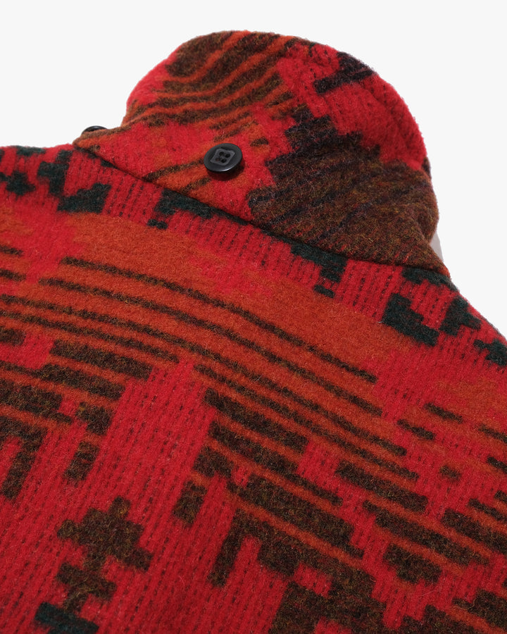 Japanese Repro Hooded Coat, L, Woolrich, Red Native Pattern