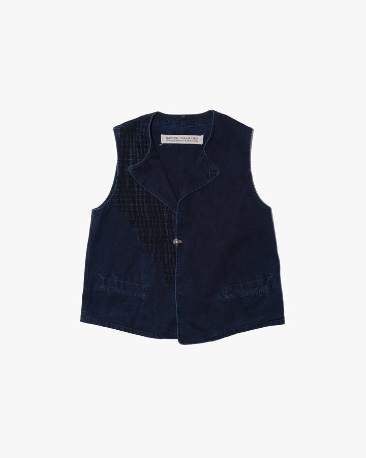 Japanese Repro Vest, L, Kapital, Textured Stitching with Concho Button