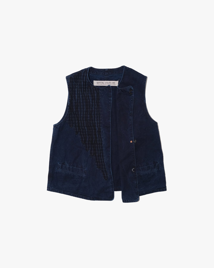 Japanese Repro Vest, L, Kapital, Textured Stitching with Concho Button