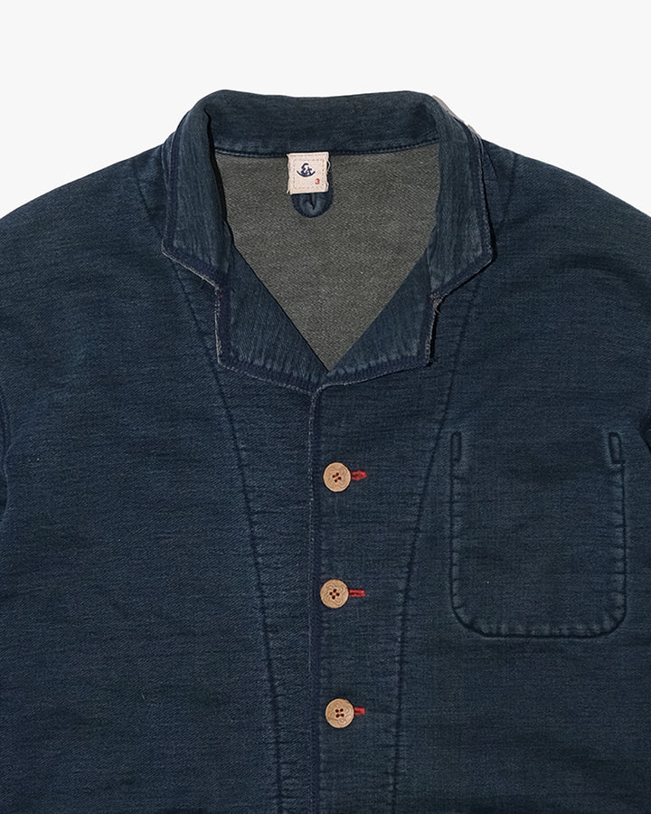 Japanese Repro Cotton Chore Jacket, L, Eternal, Indigo-dyed