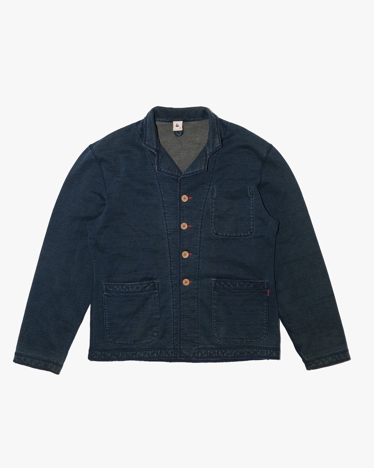Japanese Repro Cotton Chore Jacket, L, Eternal, Indigo-dyed