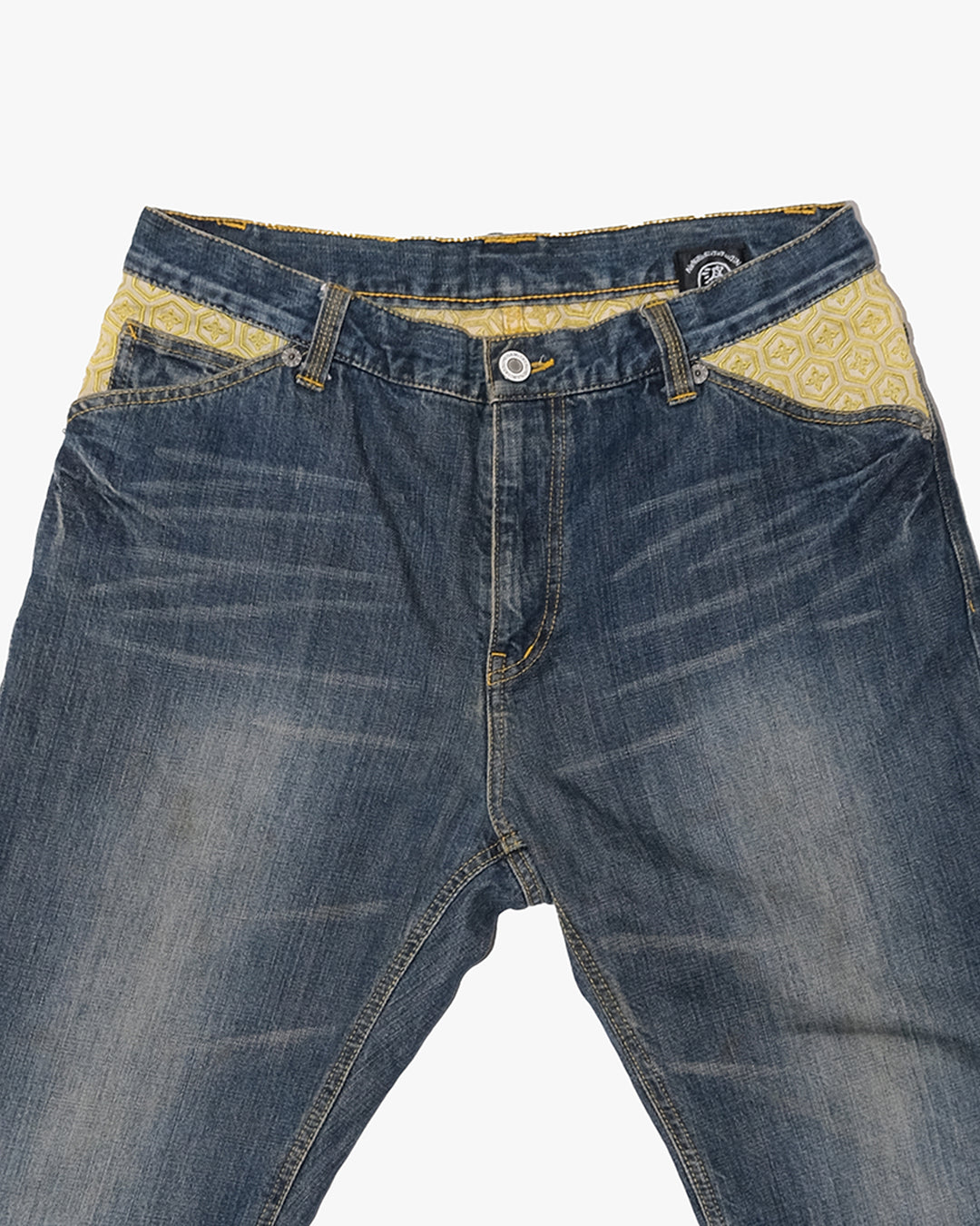 Japanese Repro Denim Jeans, XL, Namitatsu, Wave Embroidery