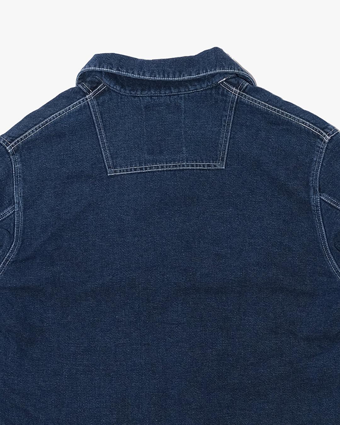 Japanese Repro Long-Sleeve Shirt, M, NICOLE, Dark Wash Denim Lace-Up Pullover