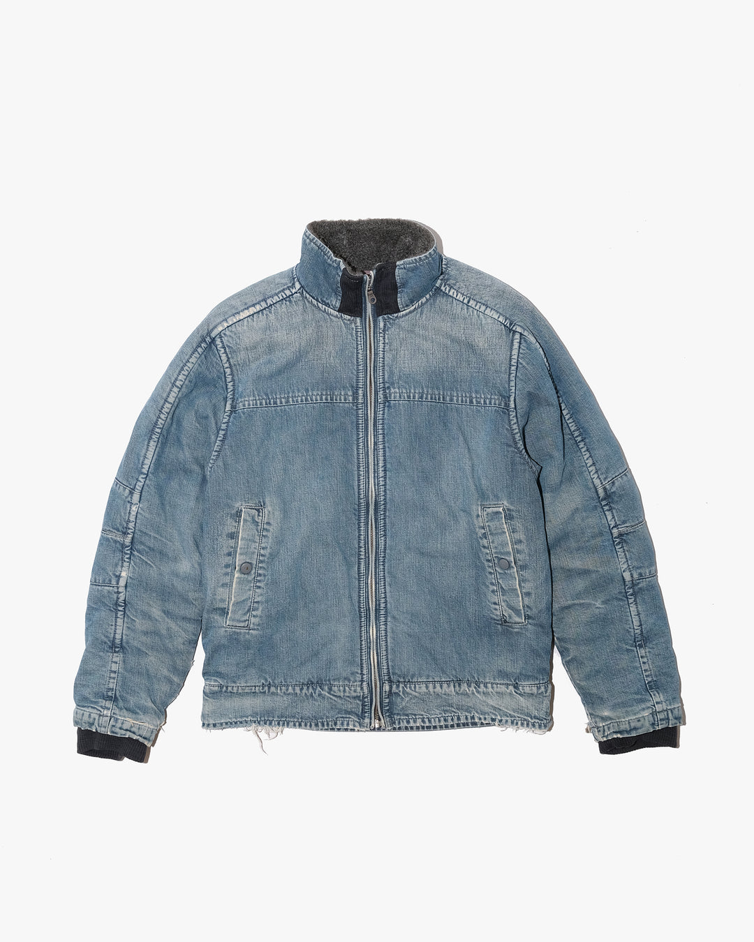 Japanese Repro Denim Jacket, M, John Bull, Light Wash Blue with Fleece Lining