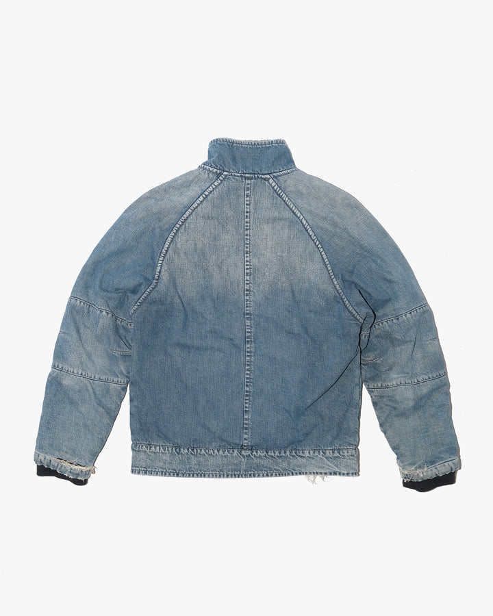 Japanese Repro Denim Jacket, M, John Bull, Light Wash Blue with Fleece Lining