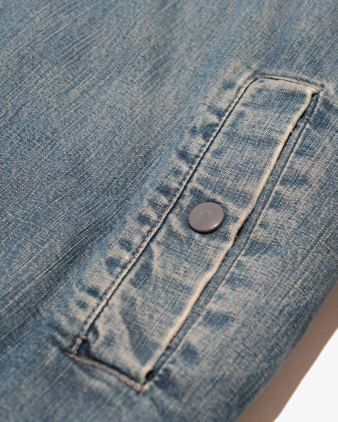Japanese Repro Denim Jacket, M, John Bull, Light Wash Blue with Fleece Lining