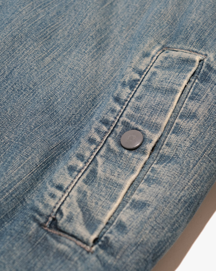 Japanese Repro Denim Jacket, M, John Bull, Light Wash Blue with Fleece Lining
