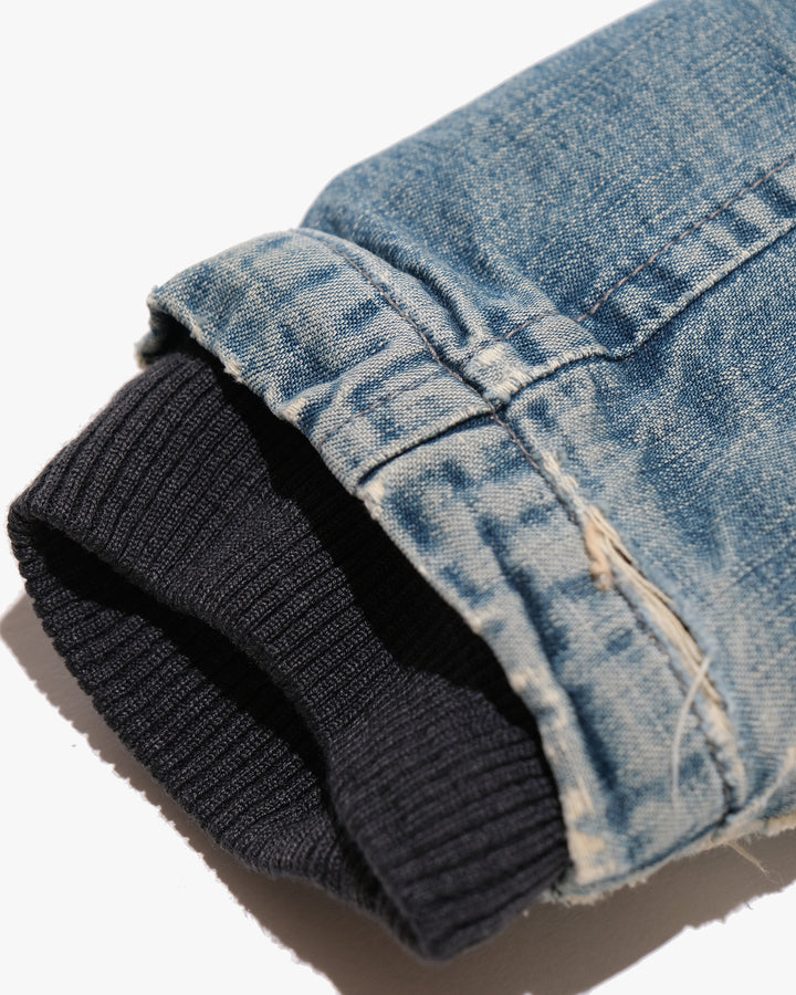 Japanese Repro Denim Jacket, M, John Bull, Light Wash Blue with Fleece Lining