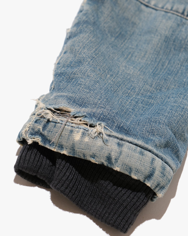 Japanese Repro Denim Jacket, M, John Bull, Light Wash Blue with Fleece Lining