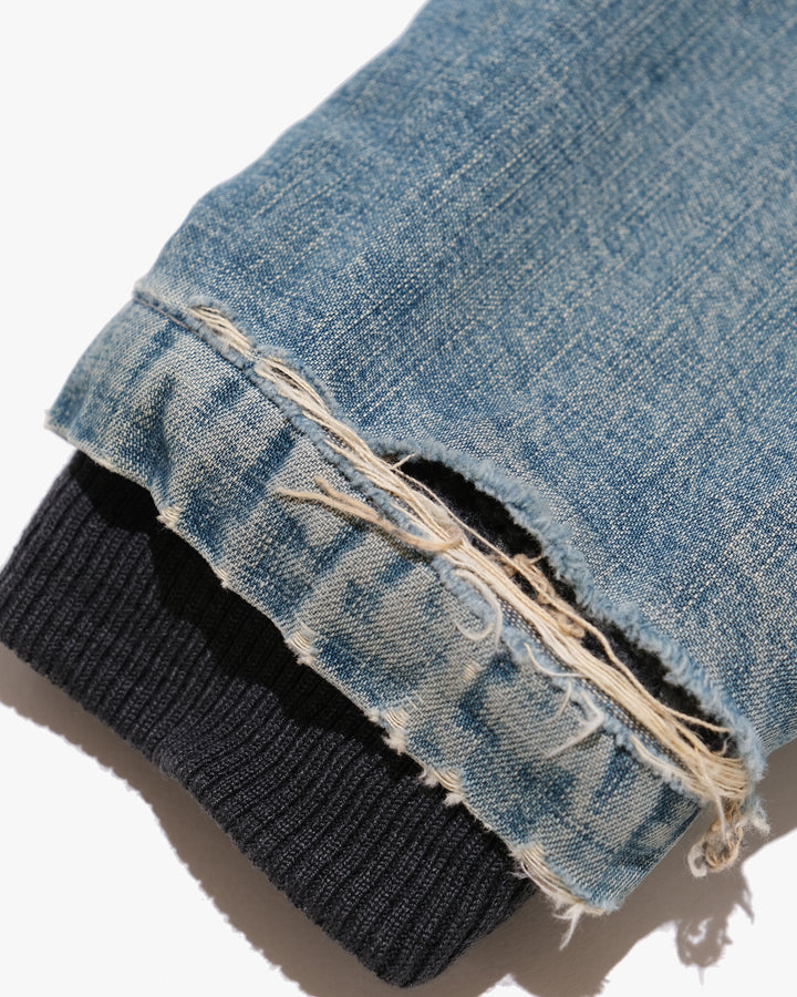 Japanese Repro Denim Jacket, M, John Bull, Light Wash Blue with Fleece Lining