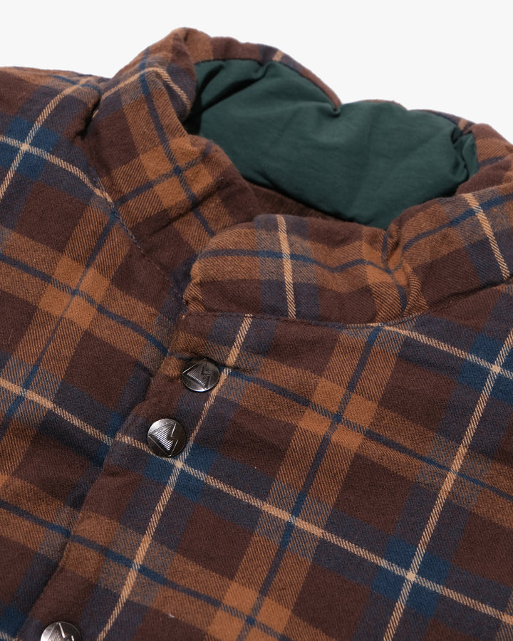 Japanese Repro Vest, L, Grn Outdoor, Reversible 60/40 Block Vest
