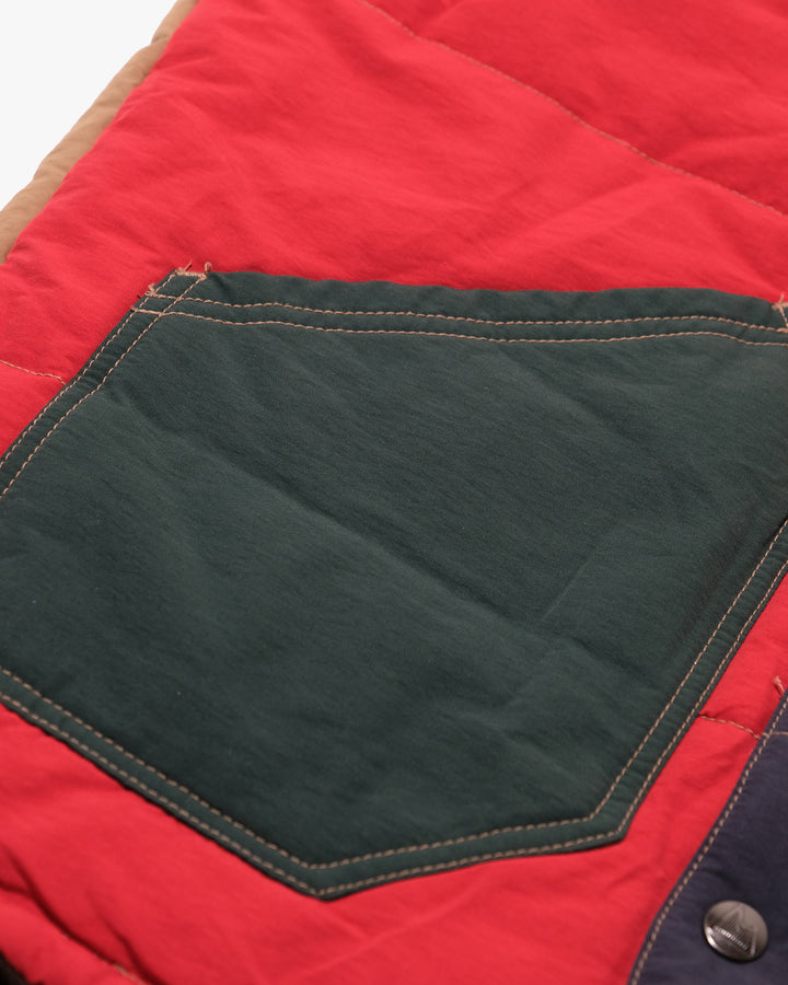 Japanese Repro Vest, L, Grn Outdoor, Reversible 60/40 Block Vest