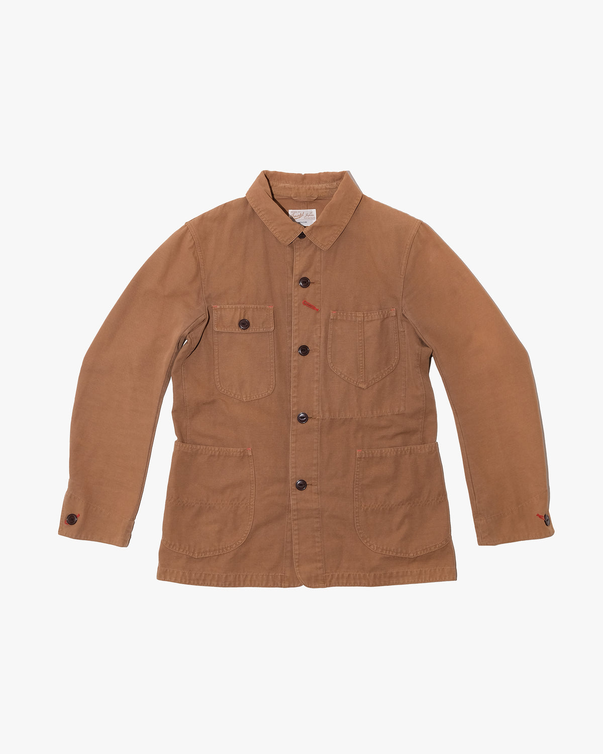 Japanese Repro Scottside Work Jacket, M, Inapt, Brown with Red Accents