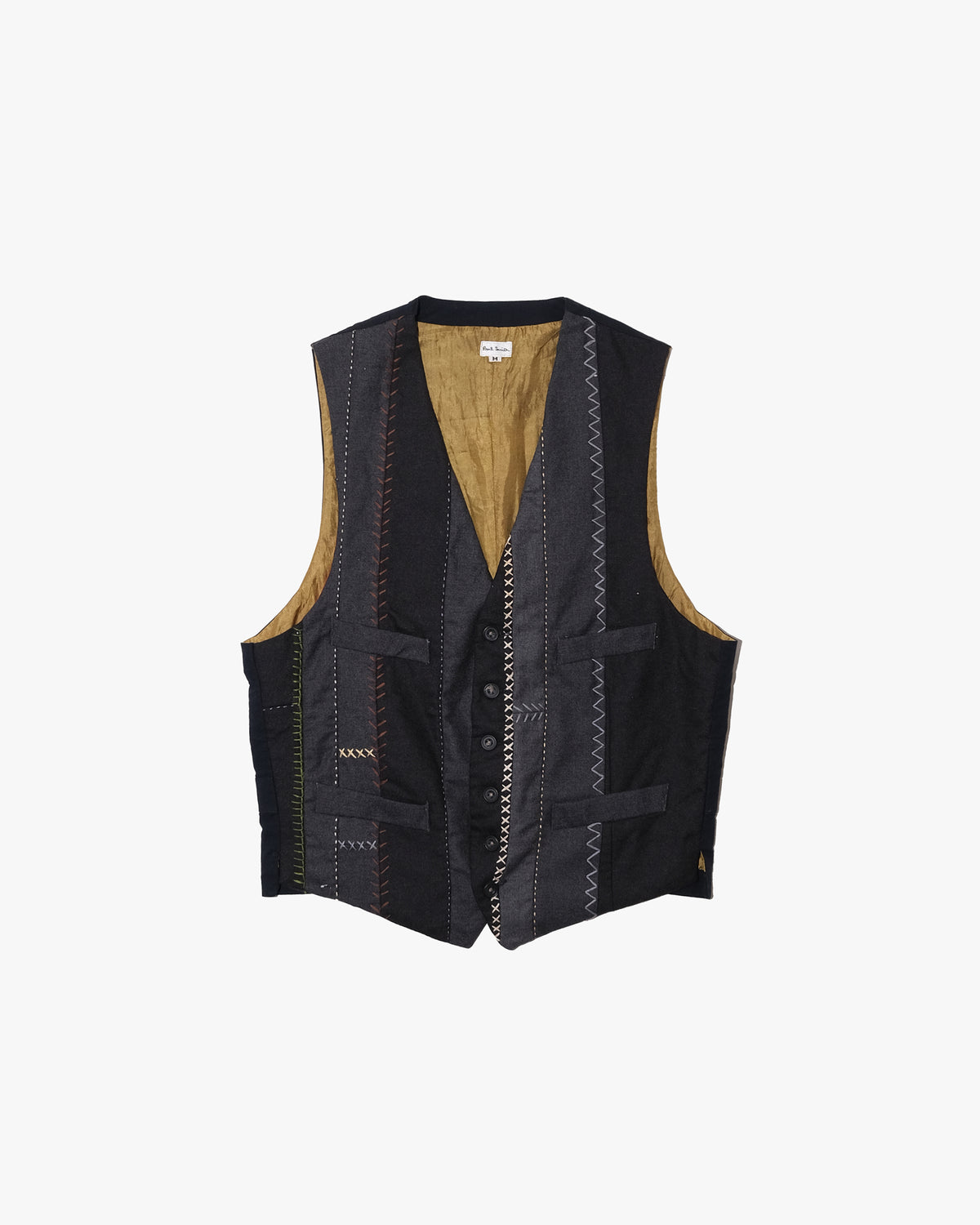 Japanese Repro Vest, M, Paul Smith, Patchwork Stitched