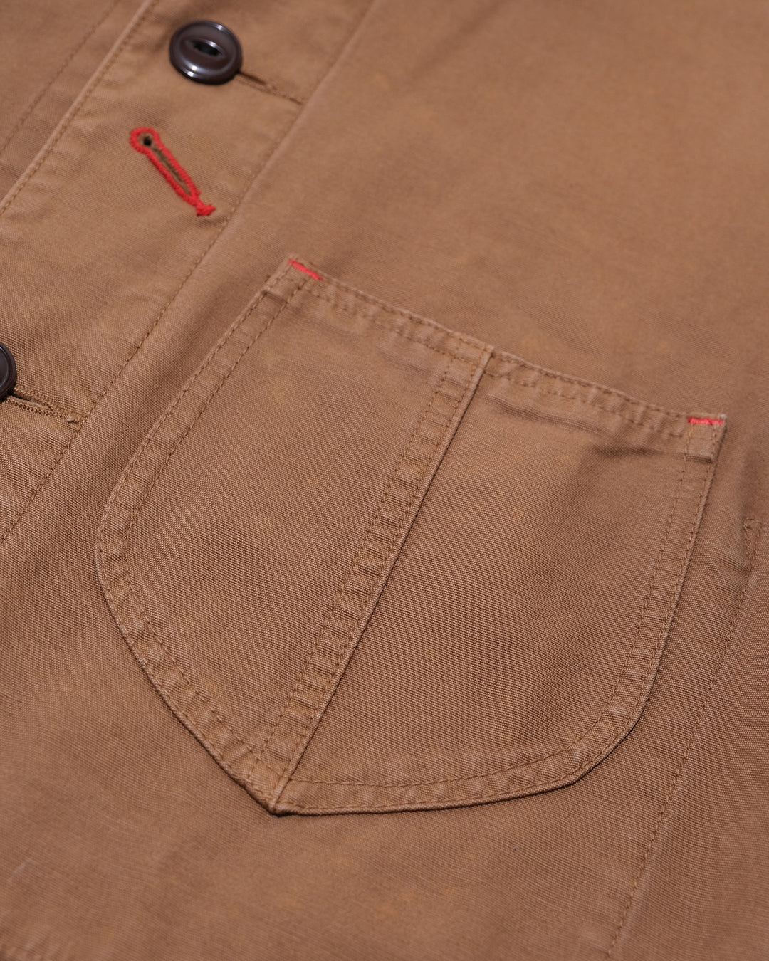 Japanese Repro Scottside Work Jacket, M, Inapt, Brown with Red Accents