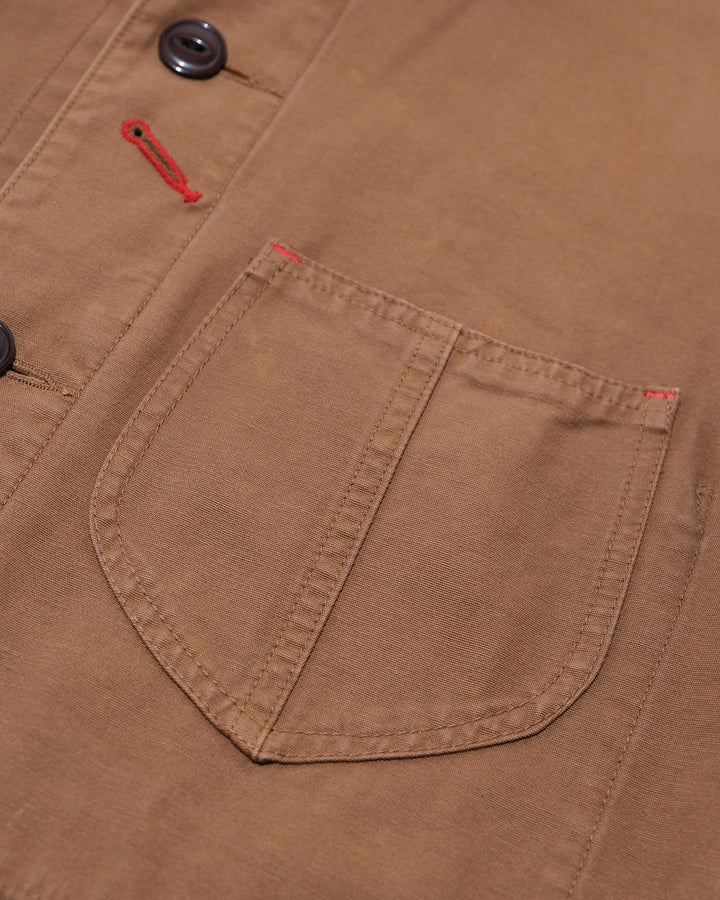 Japanese Repro Scottside Work Jacket, M, Inapt, Brown with Red Accents