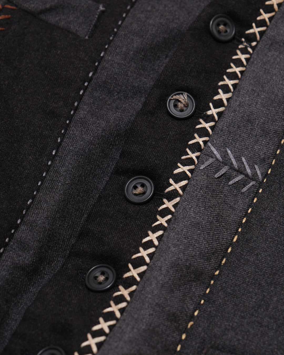 Japanese Repro Vest, M, Paul Smith, Patchwork Stitched