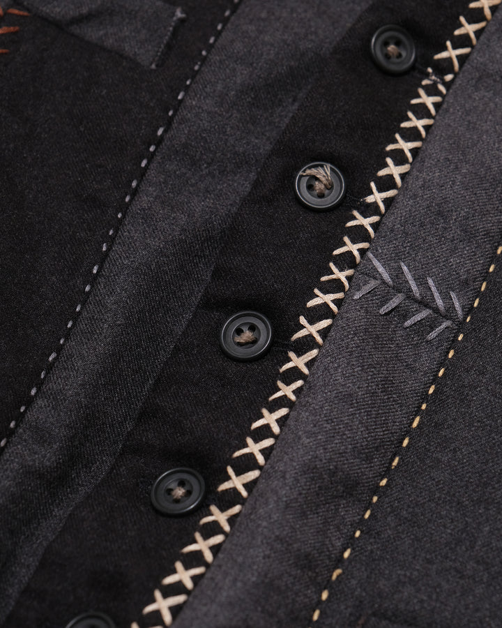 Japanese Repro Vest, M, Paul Smith, Patchwork Stitched