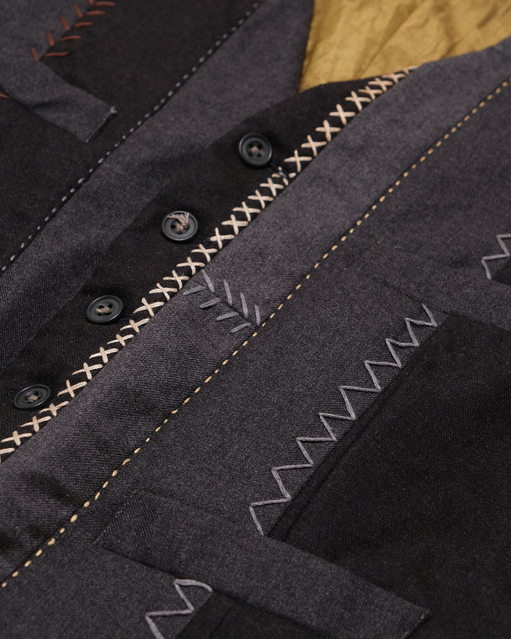 Japanese Repro Vest, M, Paul Smith, Patchwork Stitched