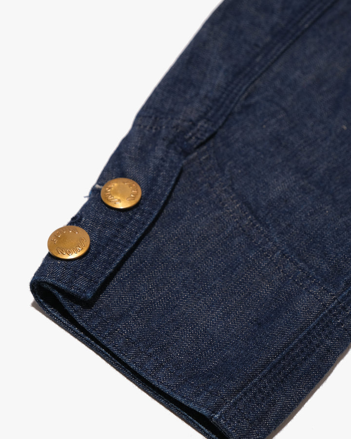Japanese Repro Denim Work Jacket, M, Union Made, Dark indigo