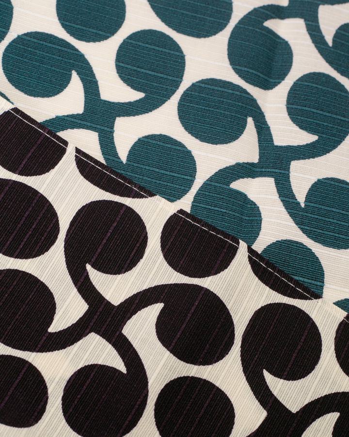 Modern Furoshiki, Musubi, Reversible, Isa Monyo, New Sprout, Purple/Blue, 19" x 19"