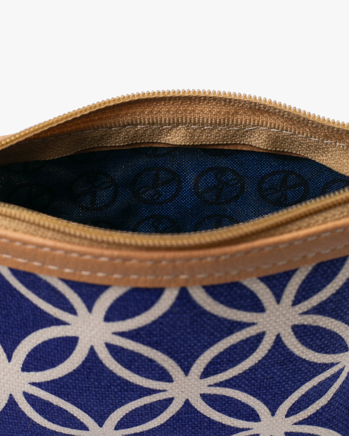 Maple &amp; Moon Bag, Coin Pouch, Blue Shippou