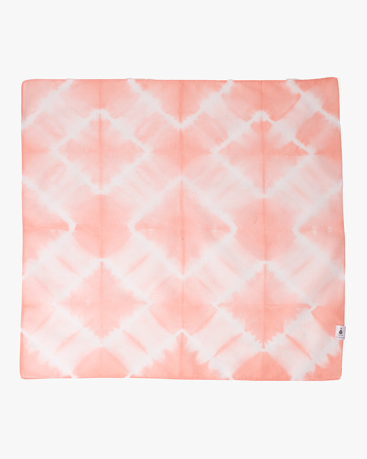 Japanese Handkerchief, Pink and White Tie Dye