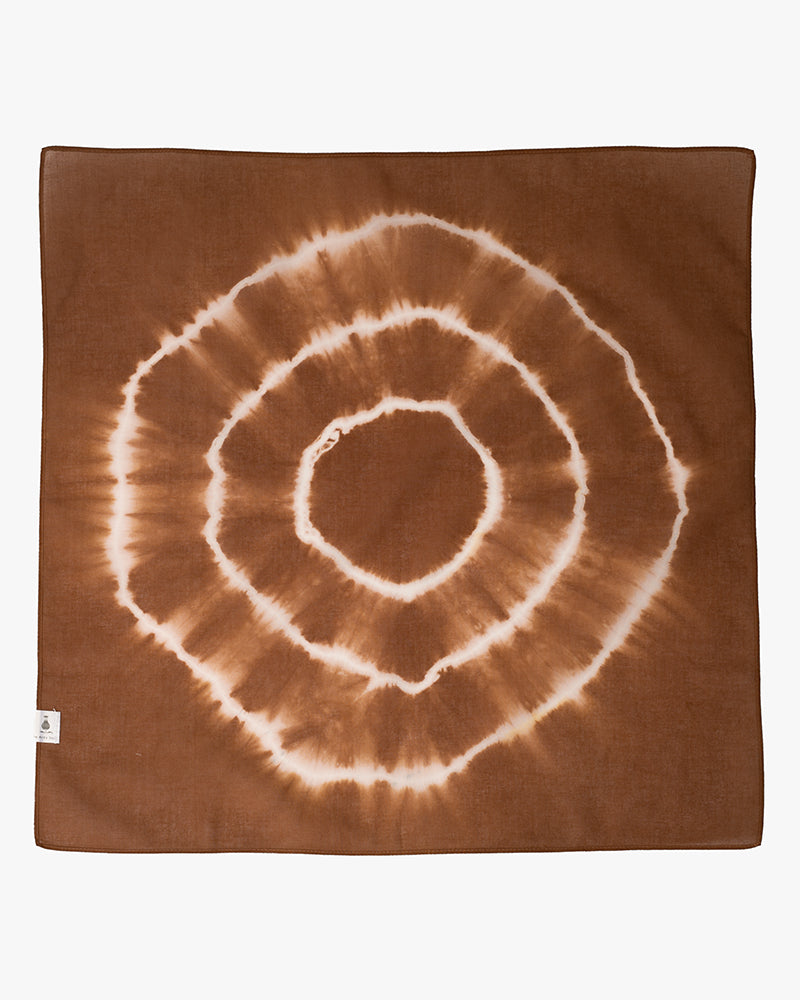 Japanese Handkerchief, Rust and White Tie Dye