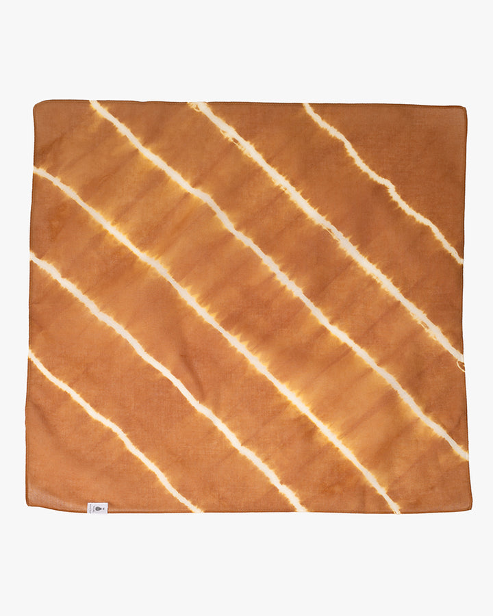 Japanese Handkerchief, Brown and White Tie Dye