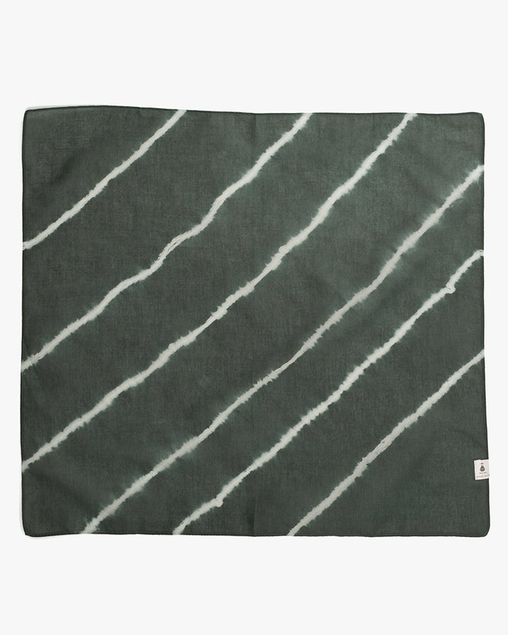 Japanese Handkerchief, Slate Blue and White Tie Dye