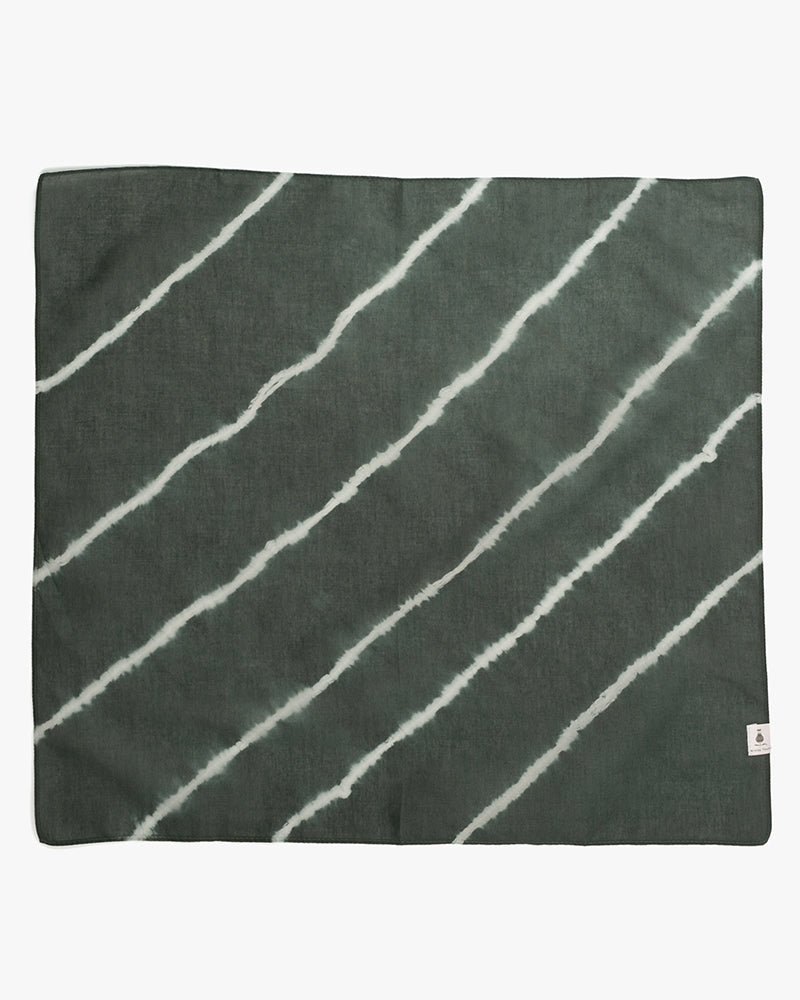 Japanese Handkerchief, Slate Blue and White Tie Dye