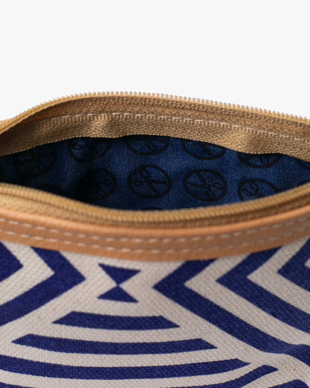 Maple &amp; Moon Bag, Coin Pouch, Blue Geometric