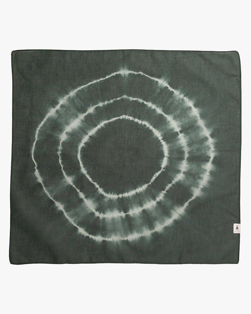 Japanese Handkerchief, Slate Blue and White Tie Dye