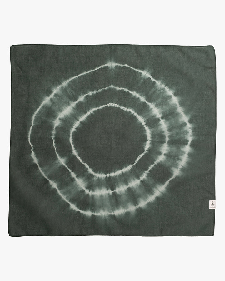 Japanese Handkerchief, Slate Blue and White Tie Dye