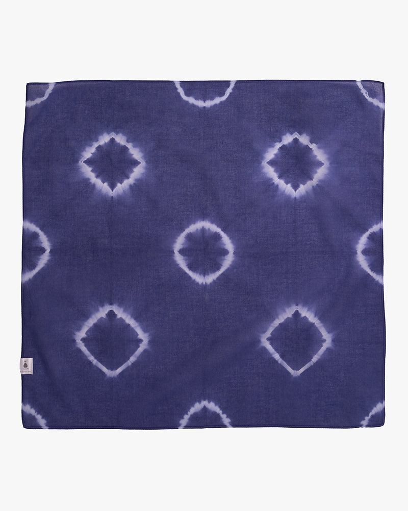 Japanese Handkerchief, Blue and White Tie Dye