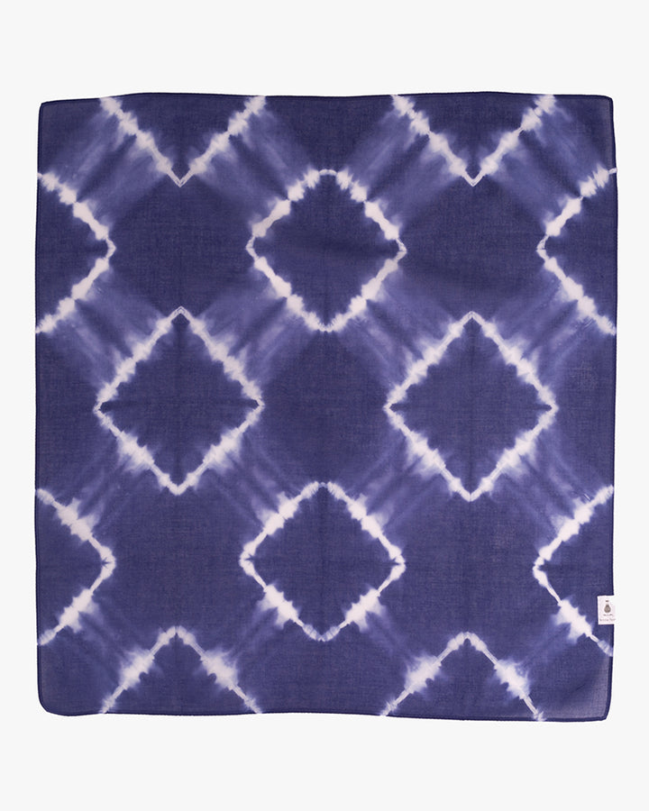 Japanese Handkerchief, Blue and White Tie Dye