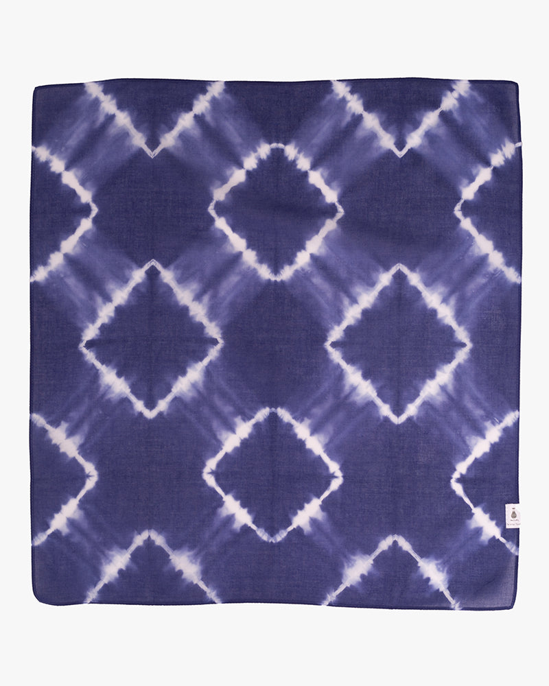 Japanese Handkerchief, Blue and White Tie Dye