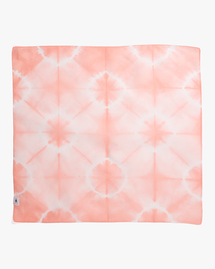 Japanese Handkerchief, Pink and White Tie Dye