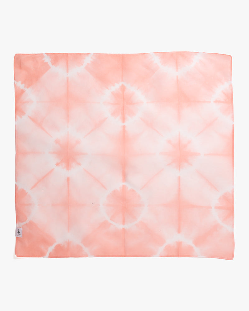Japanese Handkerchief, Pink and White Tie Dye