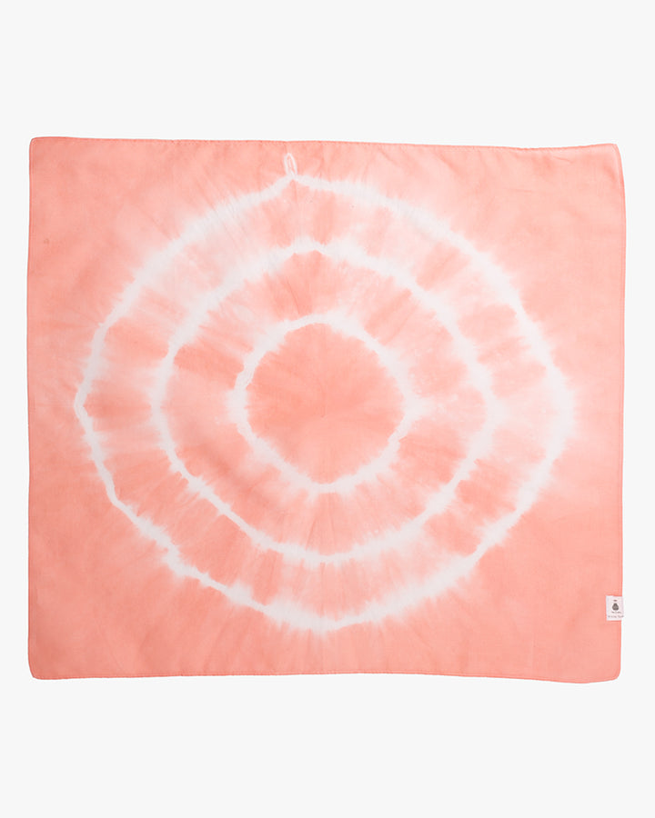 Japanese Handkerchief, Pink and White Tie Dye