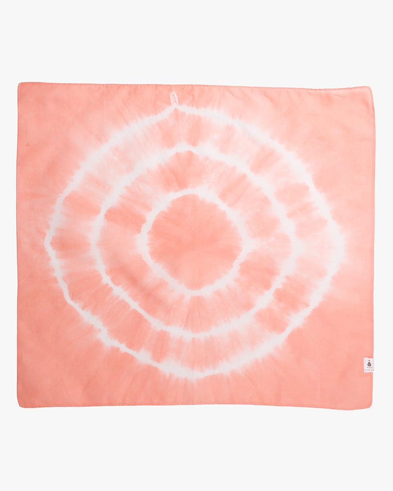 Japanese Handkerchief, Pink and White Tie Dye