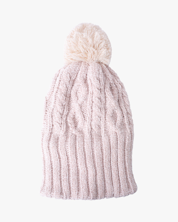 Knit Beanie, Bisque, Cream