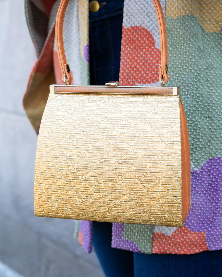 Vintage Bag, Purse, Gold Ougi