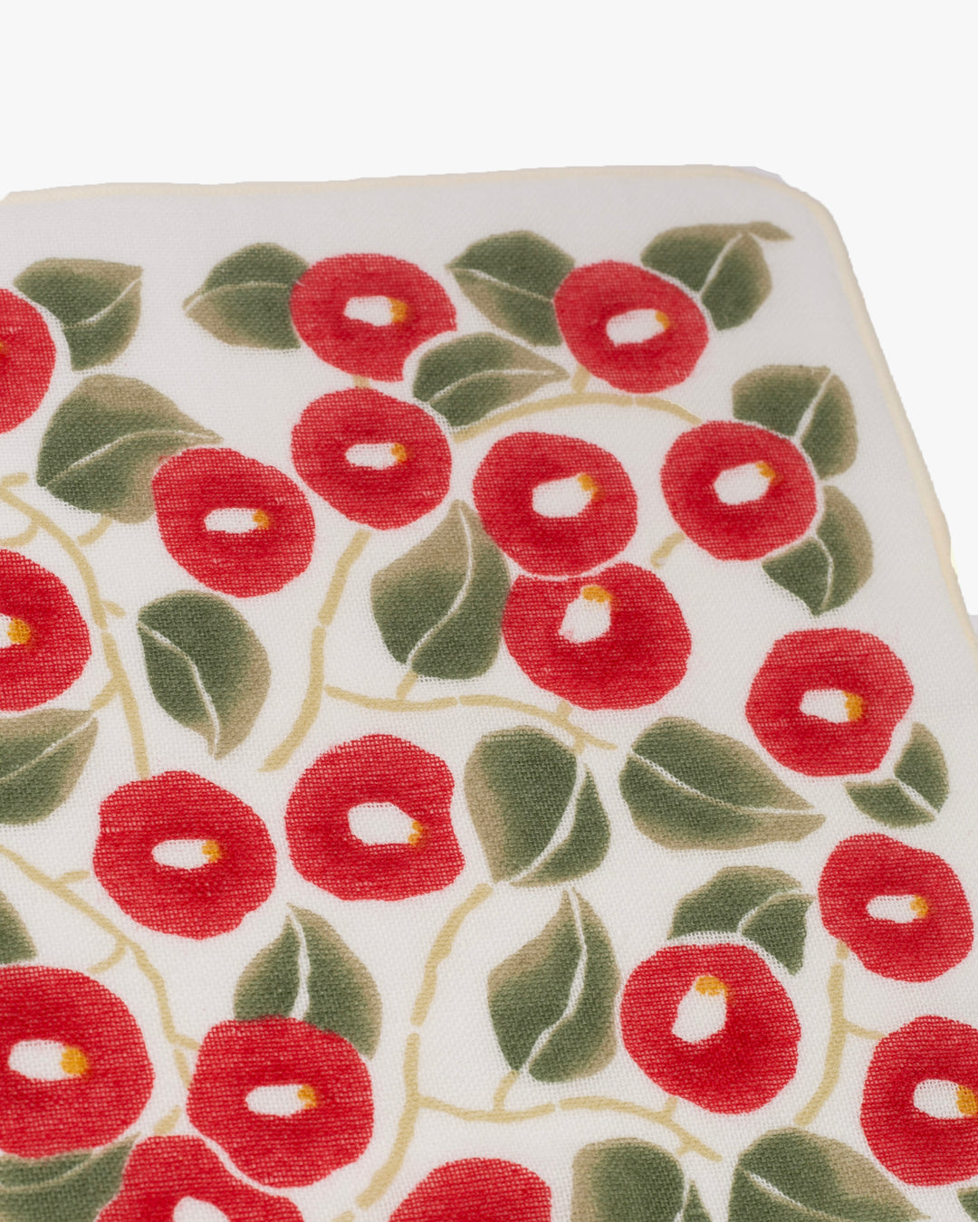 Gauze Pile Handkerchief, Musubi, Yumeji Takehisa, Tsubaki, Red, 10" x 10"