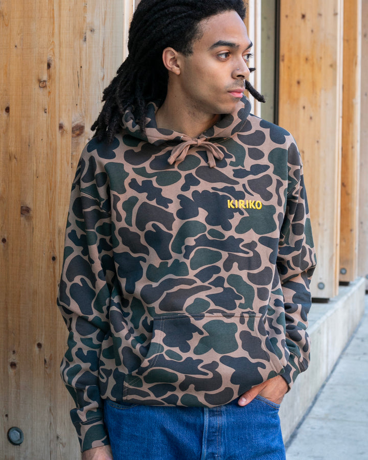 Kiriko Original Hoodie, Printed Koi-Dragon, Camo