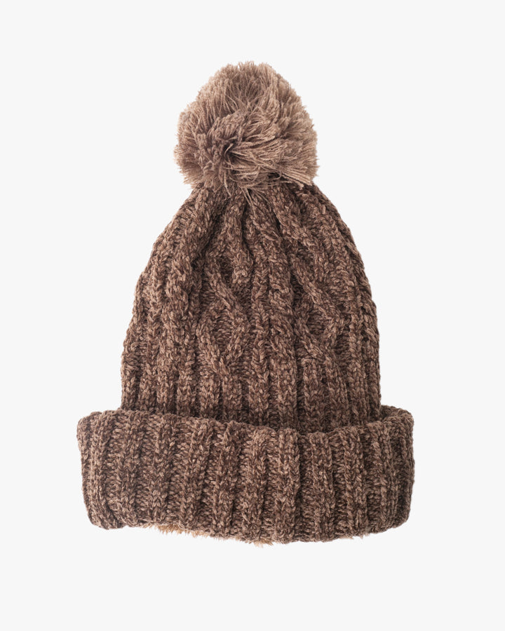 Knit Beanie, Bisque, Brown