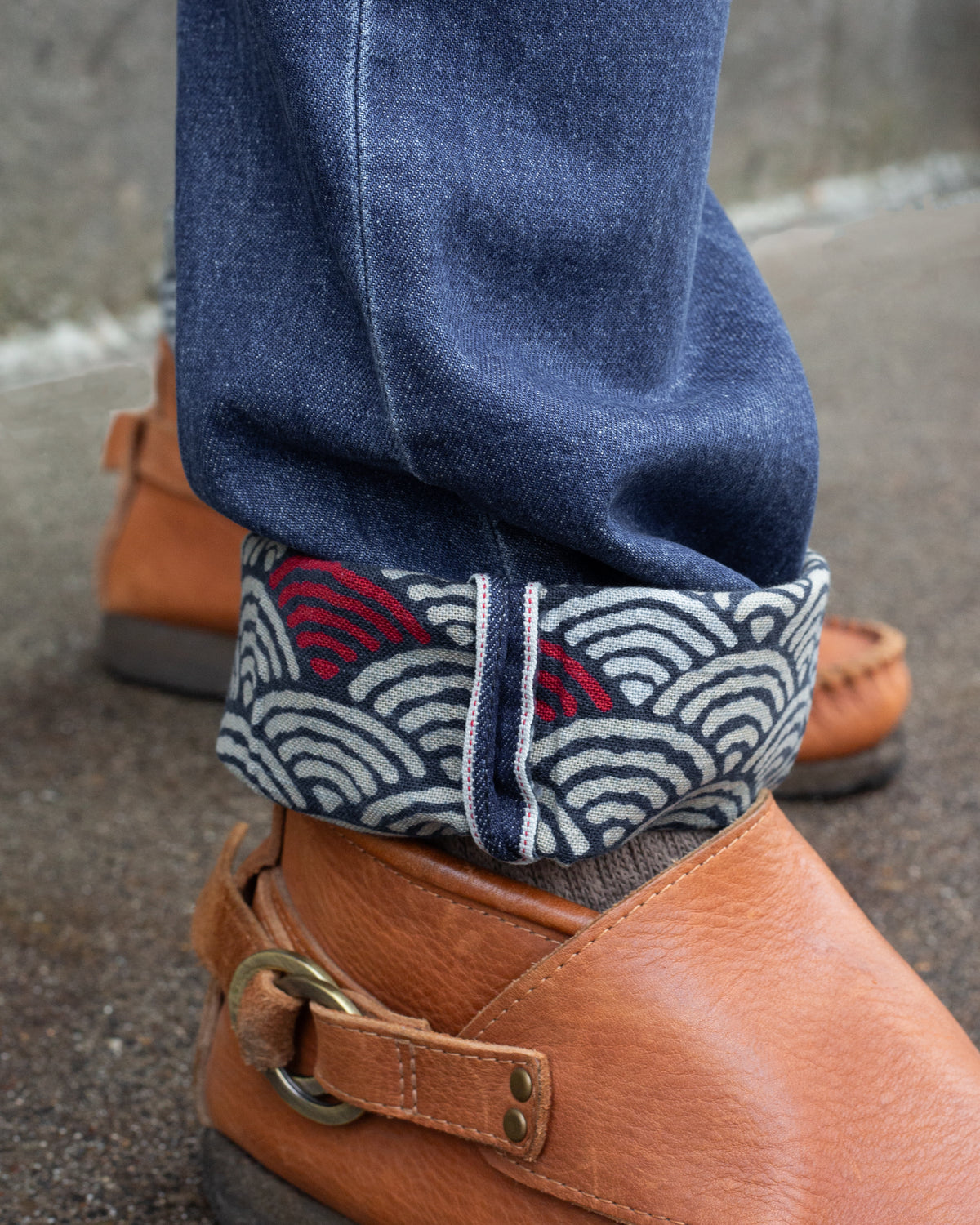 Kiriko Original Denim Jeans, US Made 12.5 oz. Premium Selvedge, One Wash, Seigaiha