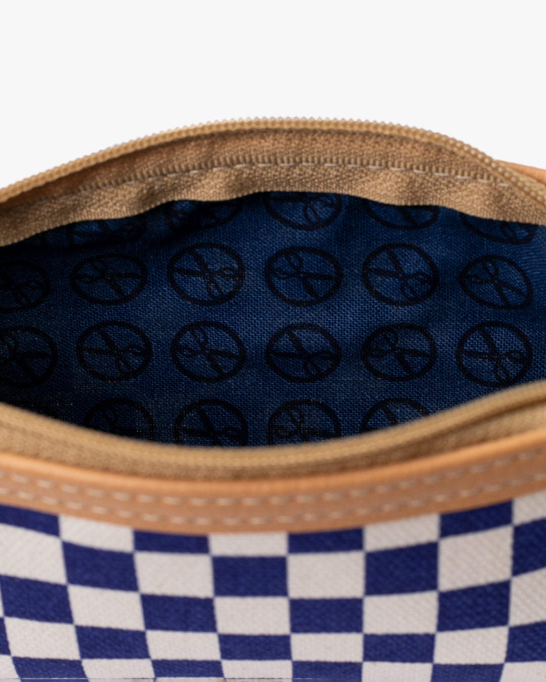 Maple &amp; Moon Bag, Pencil Pouch, Blue Ichimatsu