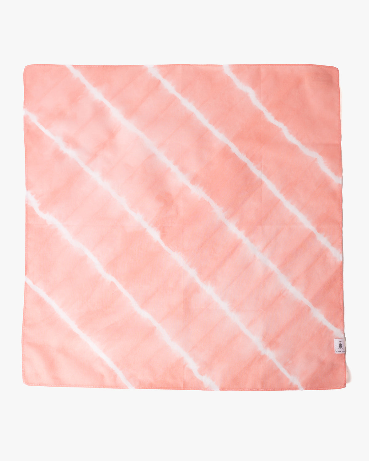 Japanese Handkerchief, Pink and White Tie Dye